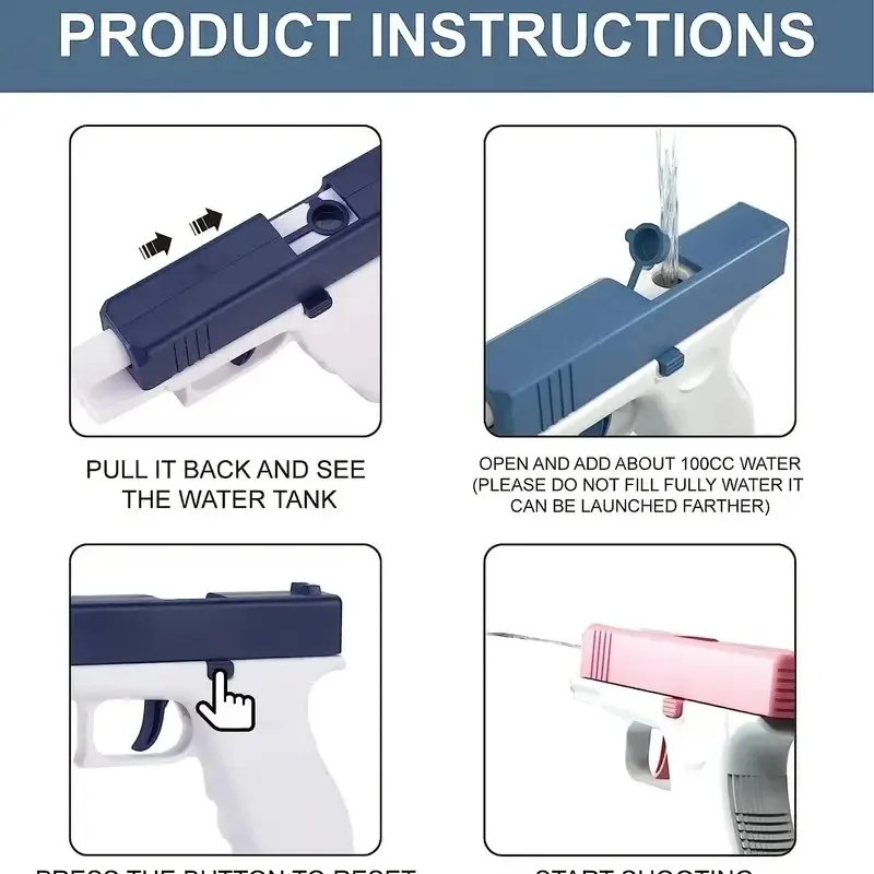 Pistolas de água para crianças e adultos, brindes na piscina, jogo ao ar livre, pistola de água infantil, brinquedos de praia, presente para crianças, meninos e meninas