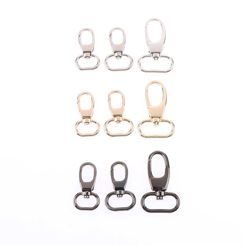 

DIY Keychain Bag Part Accessories 2pcs 15mm-25mm Metal Swivel Bags Strap Buckles Lobster Clasp Collar Carabiner Snap Hook