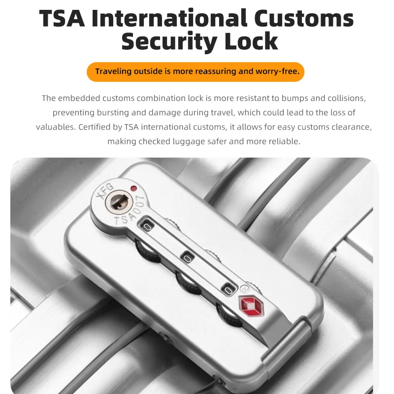 Walizka podróżna na kółkach ze stopu aluminium i magnezu 100% - bagaż na kółkach 20/24/26/28 cali - walizka kabinowa podręczna