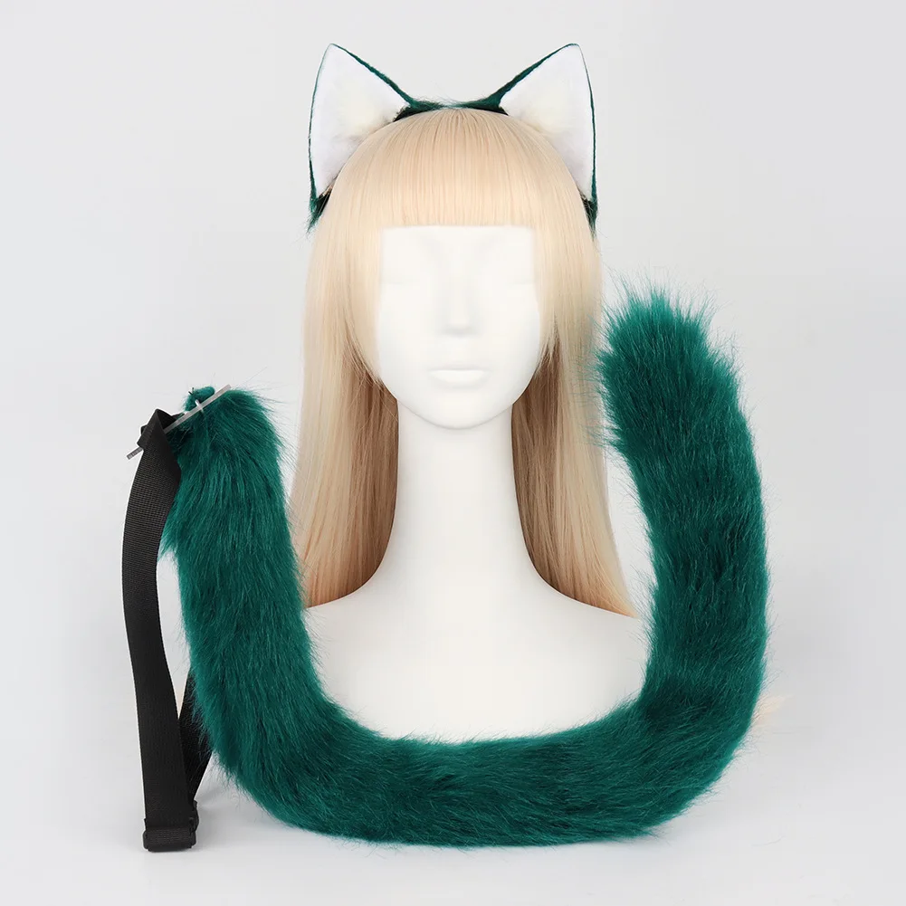 FOR COSPLAYING Drill cat tail cos set plush cat ear hairpin beast ear beast tail