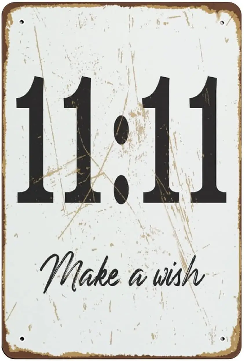 11:11 Druckbares Kunst-Deko-Blechschild für Zuhause, Metallposter, lustiges Männerhöhlen-Wand- und Türschild, neu, Warni