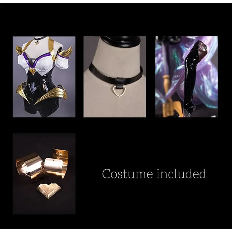 ❤ ❤ 2025 LOL disfraz uniformes conjuntos orejas de cola Kda Ahri Sexy Cosplay monos de cuero ropa nueva ★ ☆