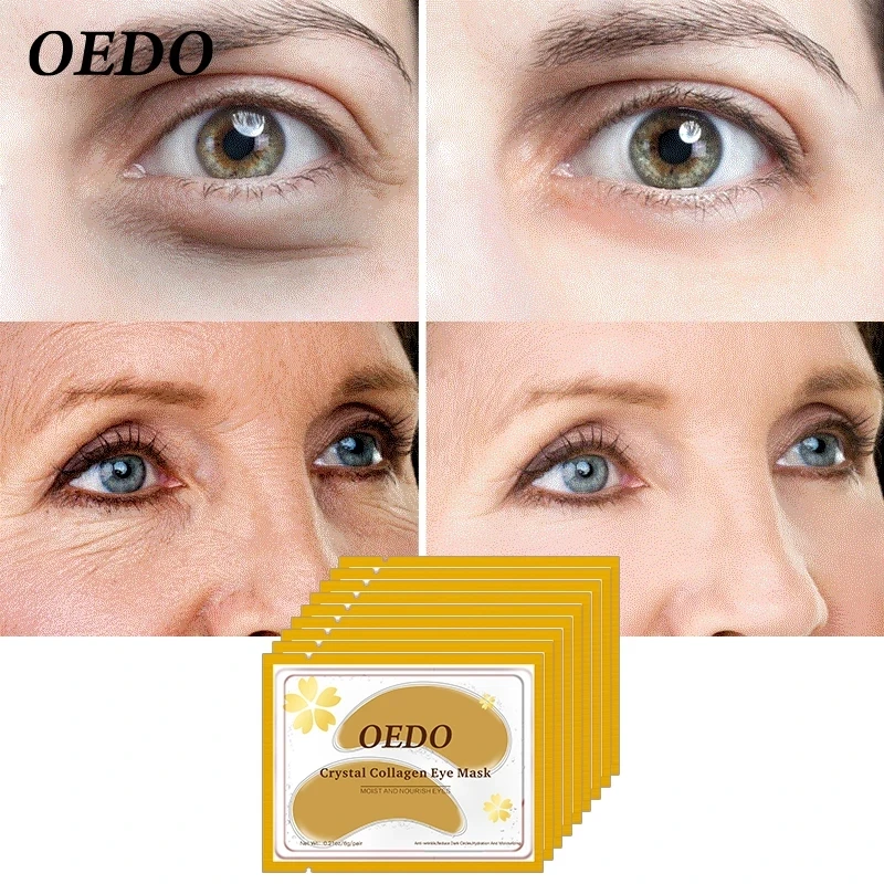 5pair=10pcs 24K Gold Serum Eye Mask Anti-aging Anti Wrinkle Remove Dark Circle Collagen Eye Patches Skin Care Cream Eye Care