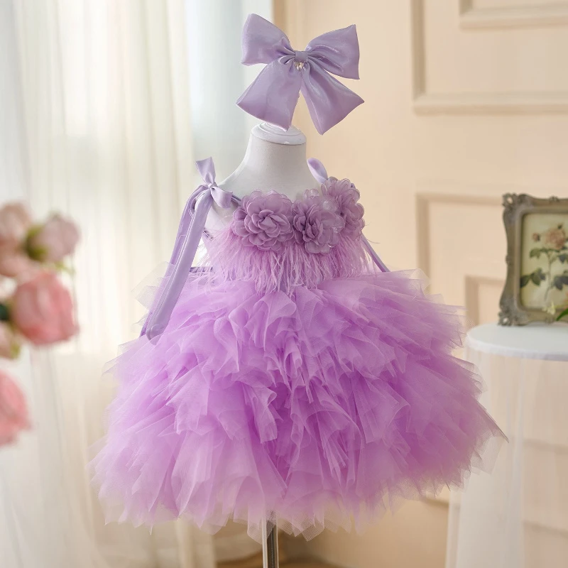 

Платье-торт для девочек 2026 года, многоярусное, кружевное, для вечеринок, праздничное, нарядное, для конкурсов, нарядное платье принцессы, для детского дня рождения