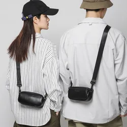 Mini Crossbody Bag Unisex Korean Casual Black Small Square Personality Chest Bag All-Match Casual Business Party Purses Handbags