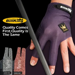 BILLKING Professional Billiard Stick Glove, Billiards Accessories, 3 Fingers Left Mesh Carom Cue Gloves, Korea