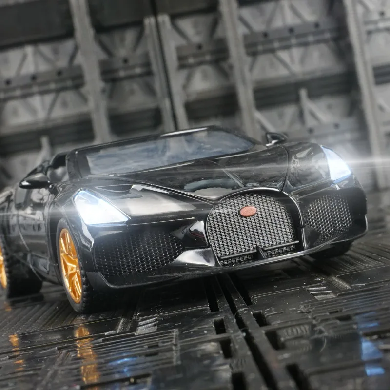 

1:32 Bugatti Mistral alloy car model ornament collection, doors can be opened, children's sound and light feedback toy gift