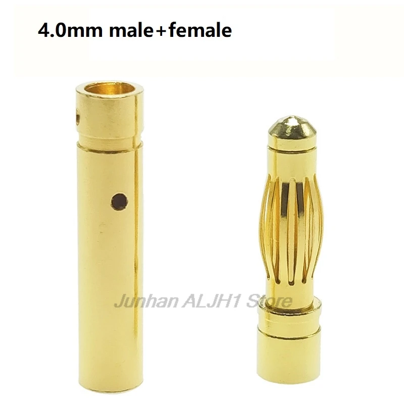 2/5/10pairs 4mm 5mm Banana Plug Gold-Plated Bullet Male Female Banana Connector Motor Battery Plugs for RC Battery Parts F1