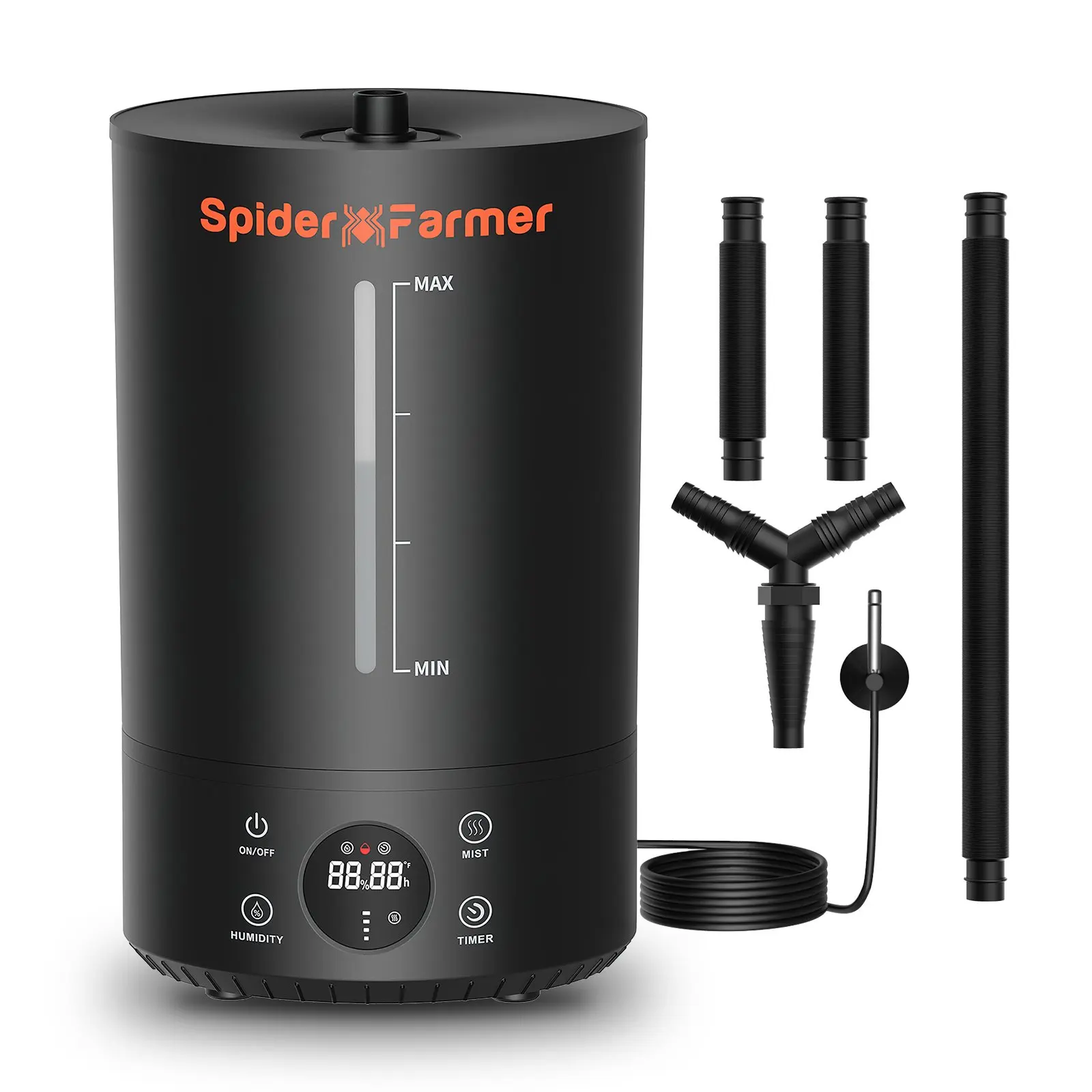 

6L Plant Humidifier With Humidity Meter Cool Mist Top Fill Ultrasonic Humidifier Spider Farmer