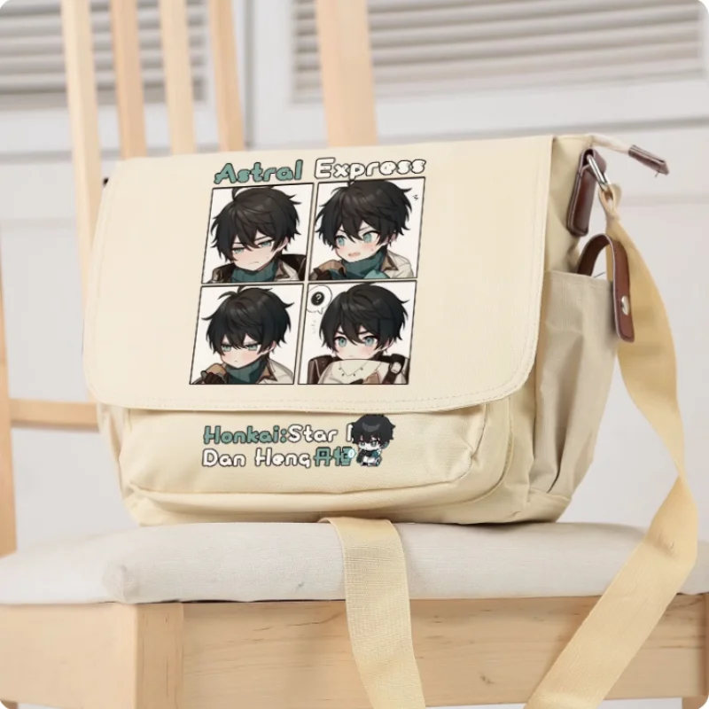 Anime Cartoon Messenger Handbag, Honkai: Star Rail, Dan Heng, Unsix, moda, lazer, adolescentes, estudante, B038