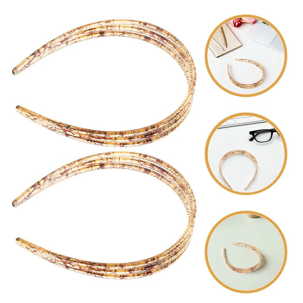 

2Pcs Women Headbands for Hair Secure Hold Three Layer Plastic Design Ideal for Makeup Removal Wash Face Shower and Exercise