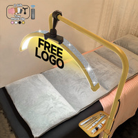Free LOGO 2025 New 45W Arched Led Nail Half Moon Lash floor Lamp Manicure Lamp With phone stand Beauty Tools For eyelash Salon
