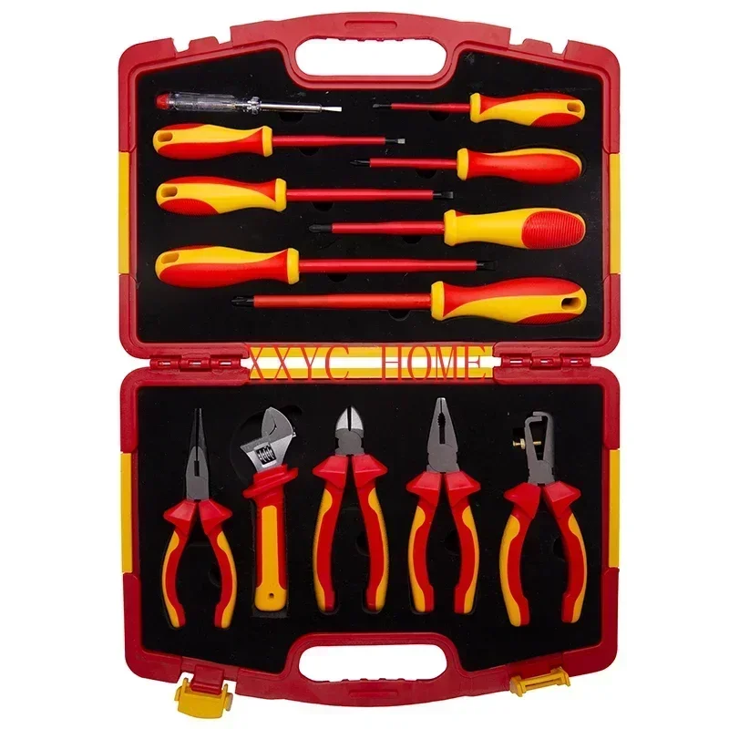 WEDO Manufacture High Quality VDE AC 1000V Insulated Tools Set-13pcs with long Nose Plier Screwdriver