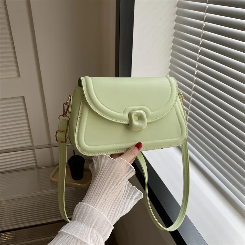 A Solid Color Western Style Shoulder Bag Popular Explosions Crossbody Shoulder Bag Diagonal Across Small Square Shoulder Bag