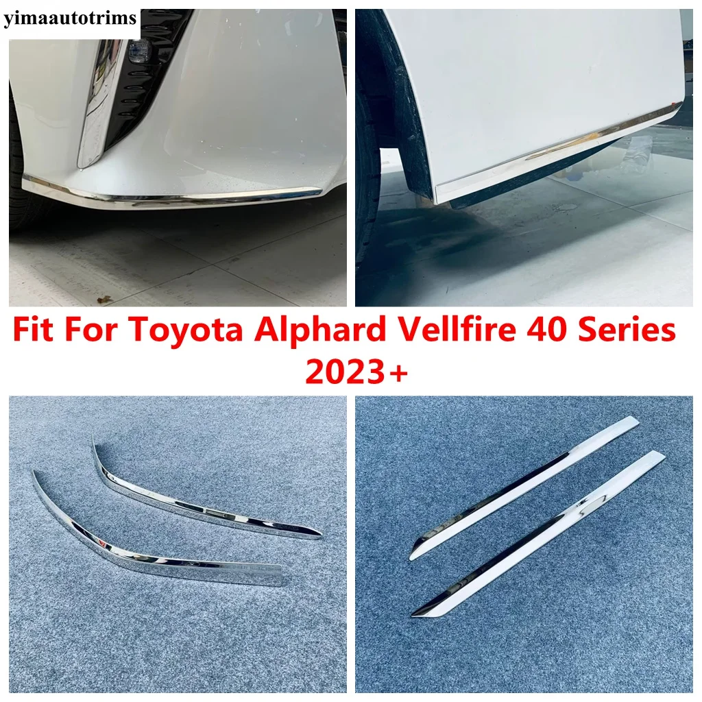 

Car Front Rear Bumper Corner Strip Guard Protector Decor Cover Trim For Toyota Alphard Vellfire 40 Series 2023 2024 Accessories