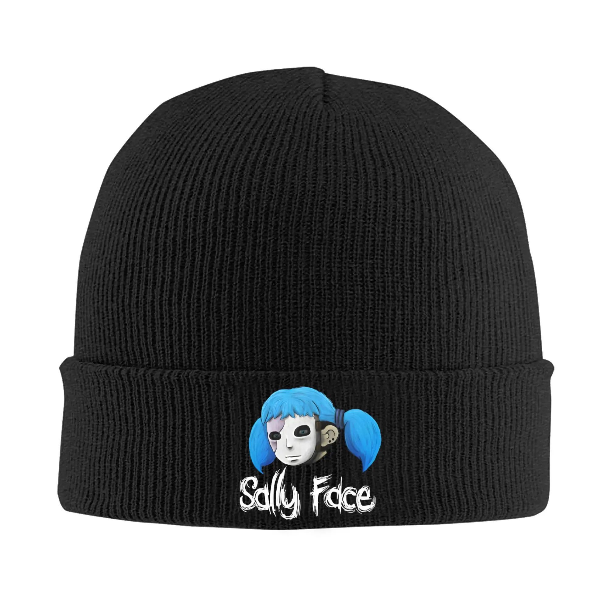 Sally Face Sal Fisher Game Knitted Caps for Women Men Beanies Autumn Winter Hip Hop Hats Acrylic Anime SF Gothic Casual Caps