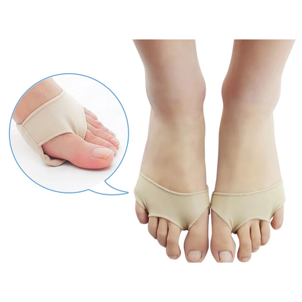 1 Pair Skin Color Foot Gel Forefoot Pads Cushion Metatarsal Pain Relief Absorber Callus Protector For Daily Wear Size M