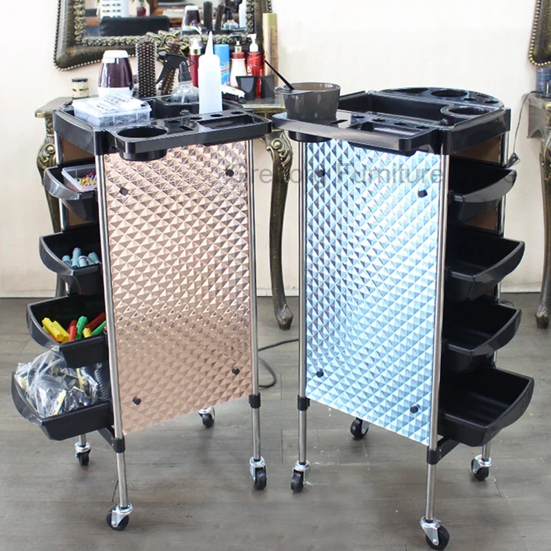 

Italian Style Storable Trolley Originality Barber Shop Multifunctional Trolley Modern Nail Salon Furniture Skjuta En Vagn HBSC