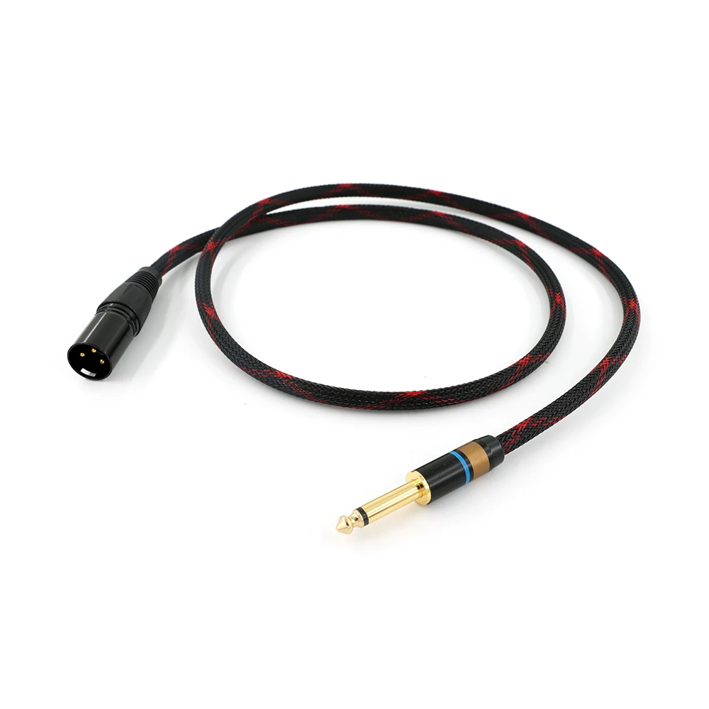 Microphone Cable XLR 3-Pin to Jack 6.5mm Mic Lead Aux Cord TRS 6.35 mm/6.5 mm Male to XLR Female Cord for Amplifier AMP