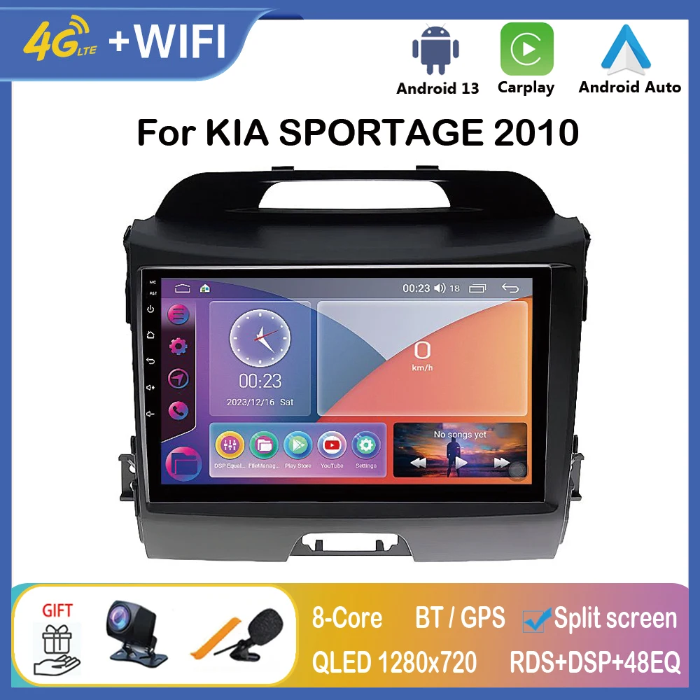 

Автомагнитола Carplay Android Auto для Kia Sportage 3 SL 2010 - 2016, 2 Din магнитола для авто Киа Спортейдж 3 SL мультимедийный плеер, Стерео Авторадио, автомобильные интеллектуальные системы