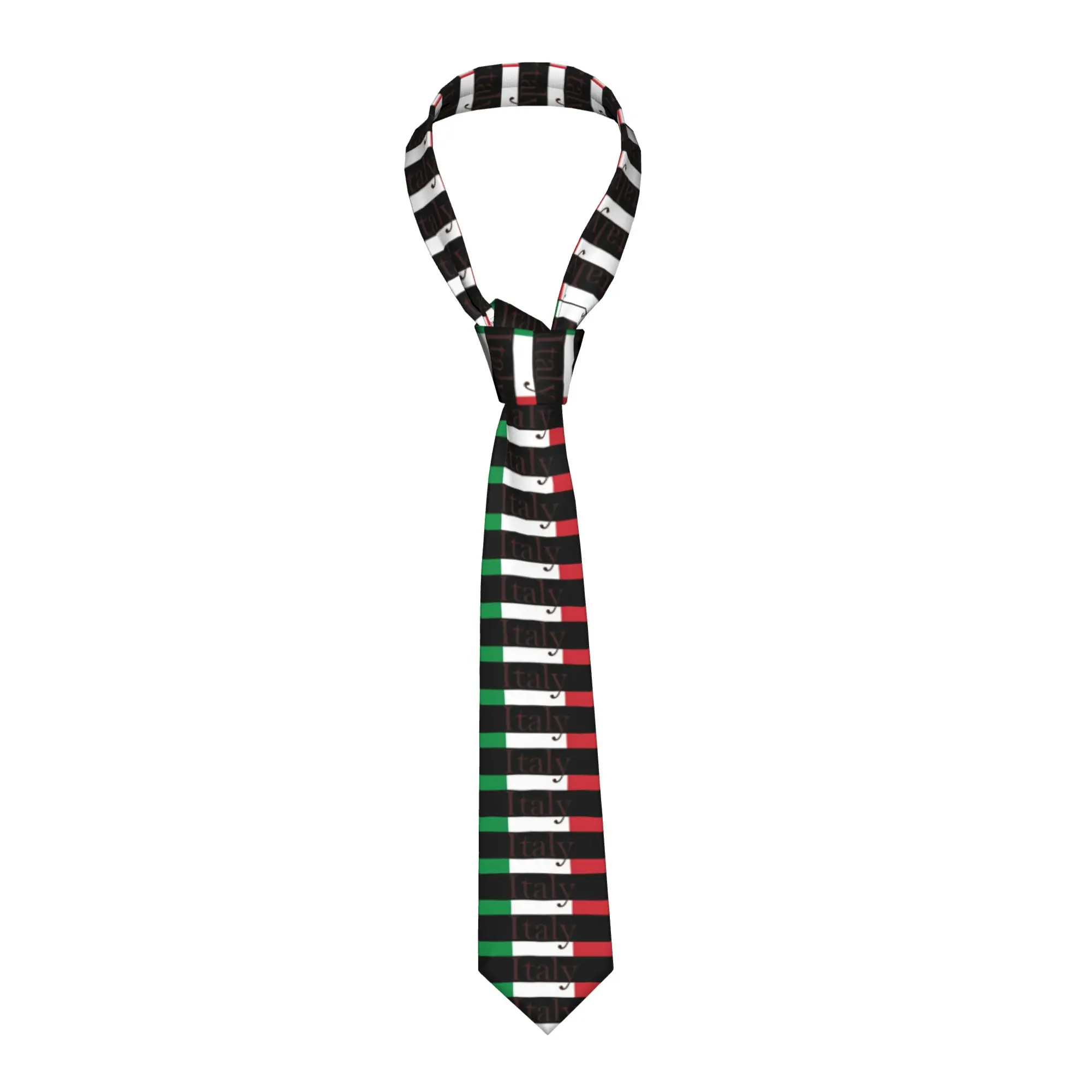 Italy Flag Tie  Cosplay Party Neck Ties Men Women Classic Casual Necktie Accessories Quality Custom DIY Collar Tie