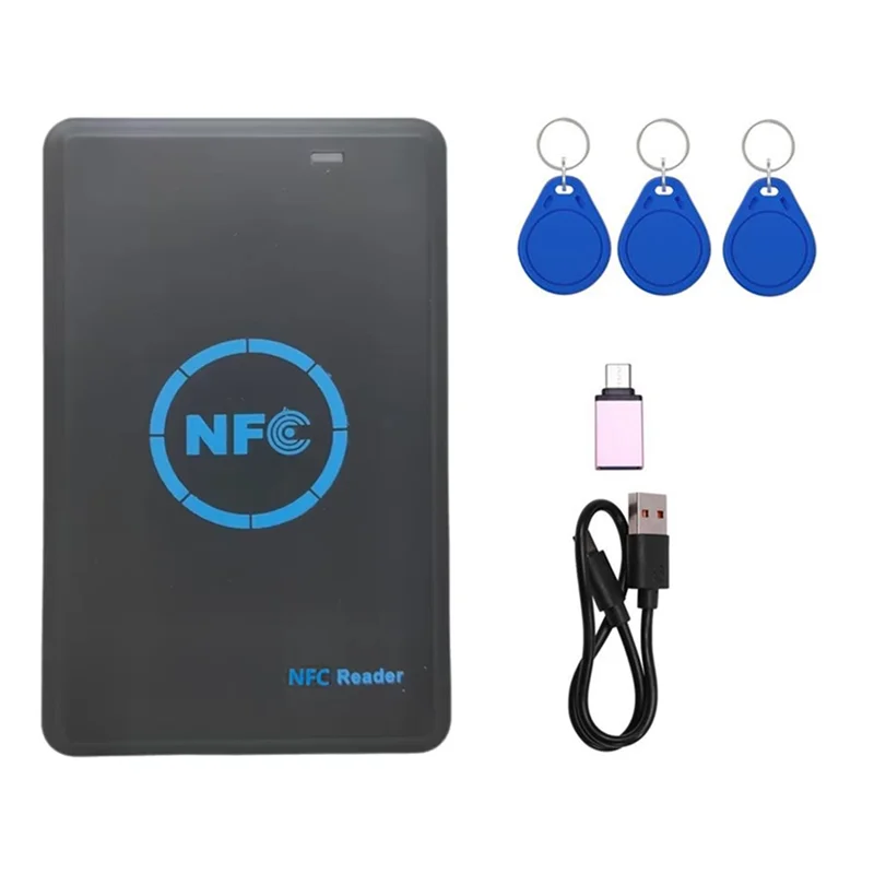 B24B NFC شريحة ذكية 5-Band قارئ/كاتب + 3XUID المفاتيح 125K 13.56M HID العلامة الناسخ ناسخة استنساخ ID IC مفتاح نسخة