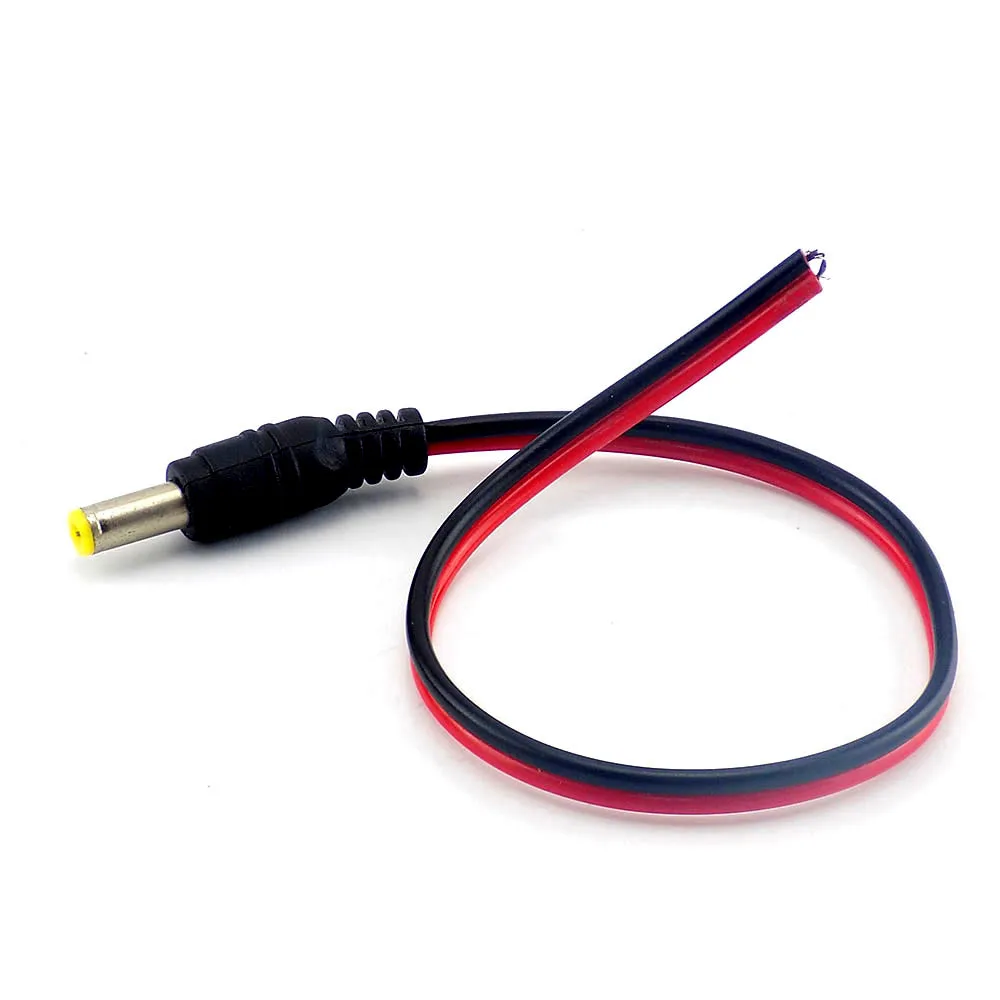 2.1x5.5mm DC Male Plug 12V Power Pigtail Extension Cable Jack For LED Strip Light driver Cctv Camera Connector 12V DC Wire C4