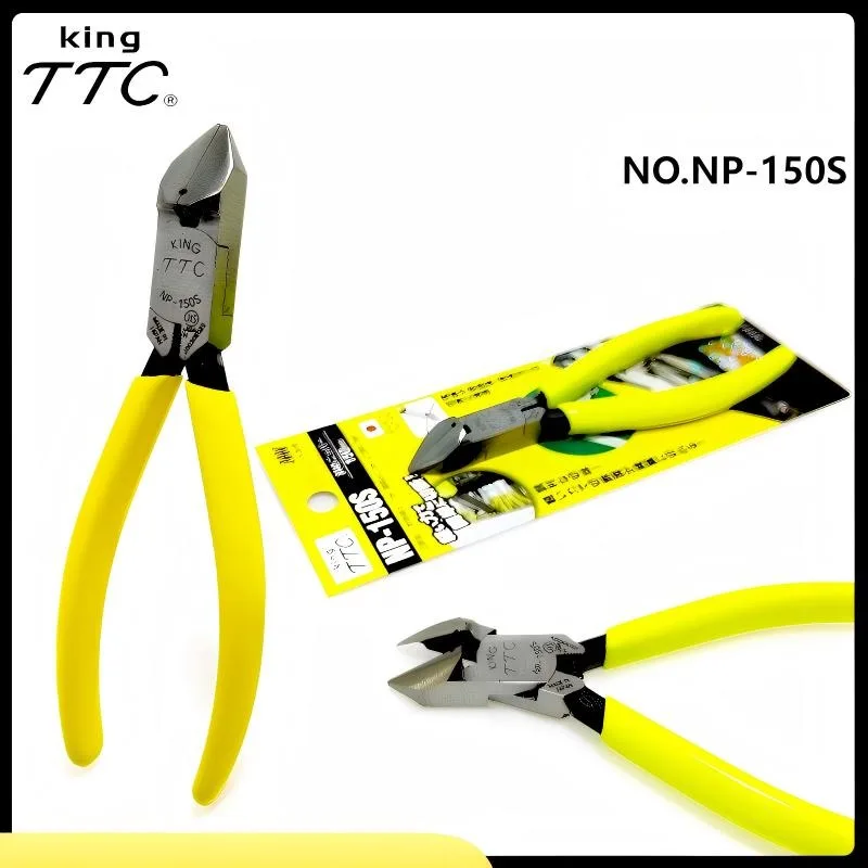 TSUNODA King TTC NP-150S (40°)/AN-150A (45°) Diagonal Pliers - Sharp Angle Cut, Precision for Plastic Model/DIY Craft
