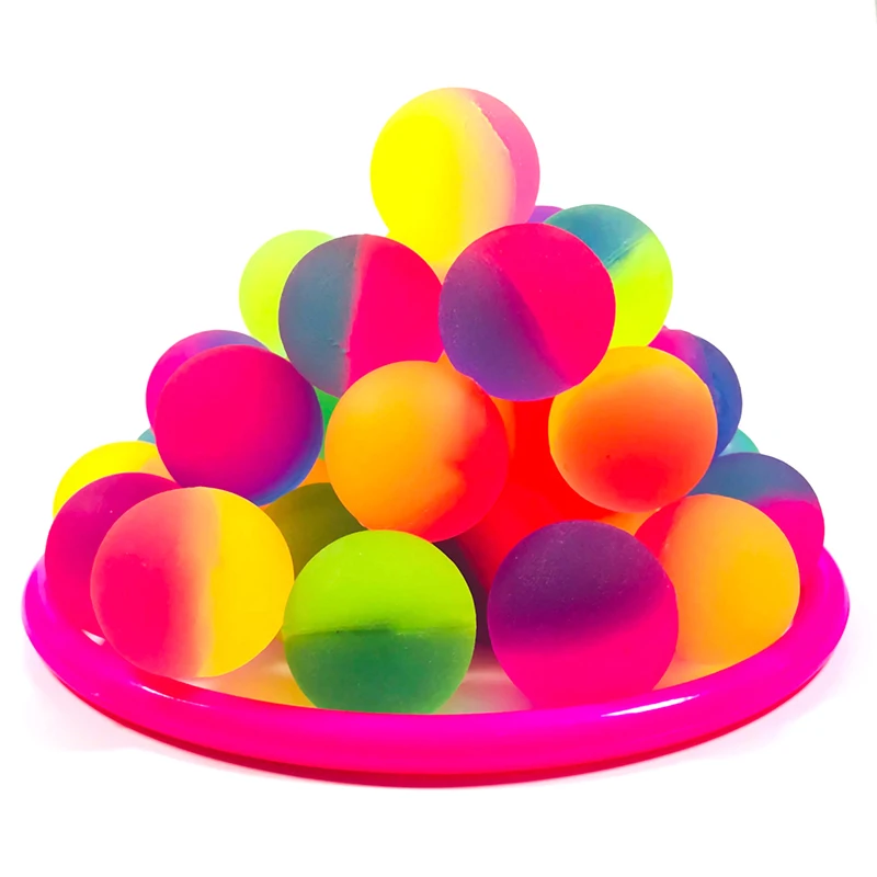 20PCS Rubber Bicolor Elastic Ball Terrifying eyeball Bouncing Ball Kid Sport Game Elastic Jumping Ball Halloween Decoration toy