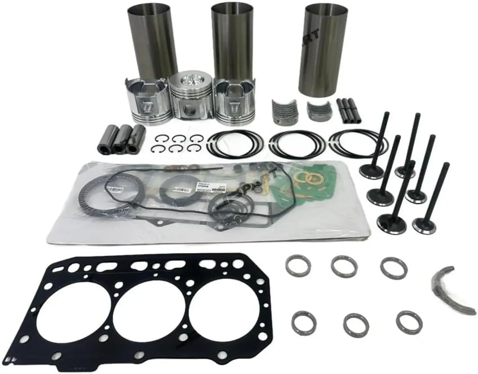 MSparts 3TNE88 3TNV88 Engine Overhaul Rebuild Kit with Valve Kit for Yanmar VIO40 B37-2B