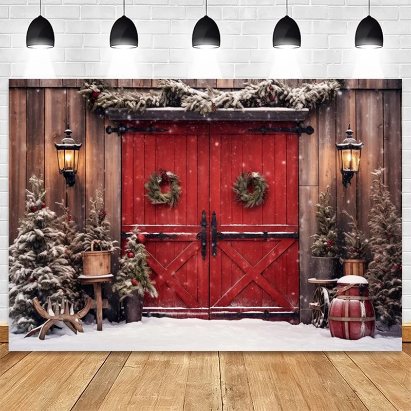 LATAR BELAKANG Studio foto Natal anak-anak, latar belakang dekorasi pesta pintu Natal 210Cm X 150Cm, 8177