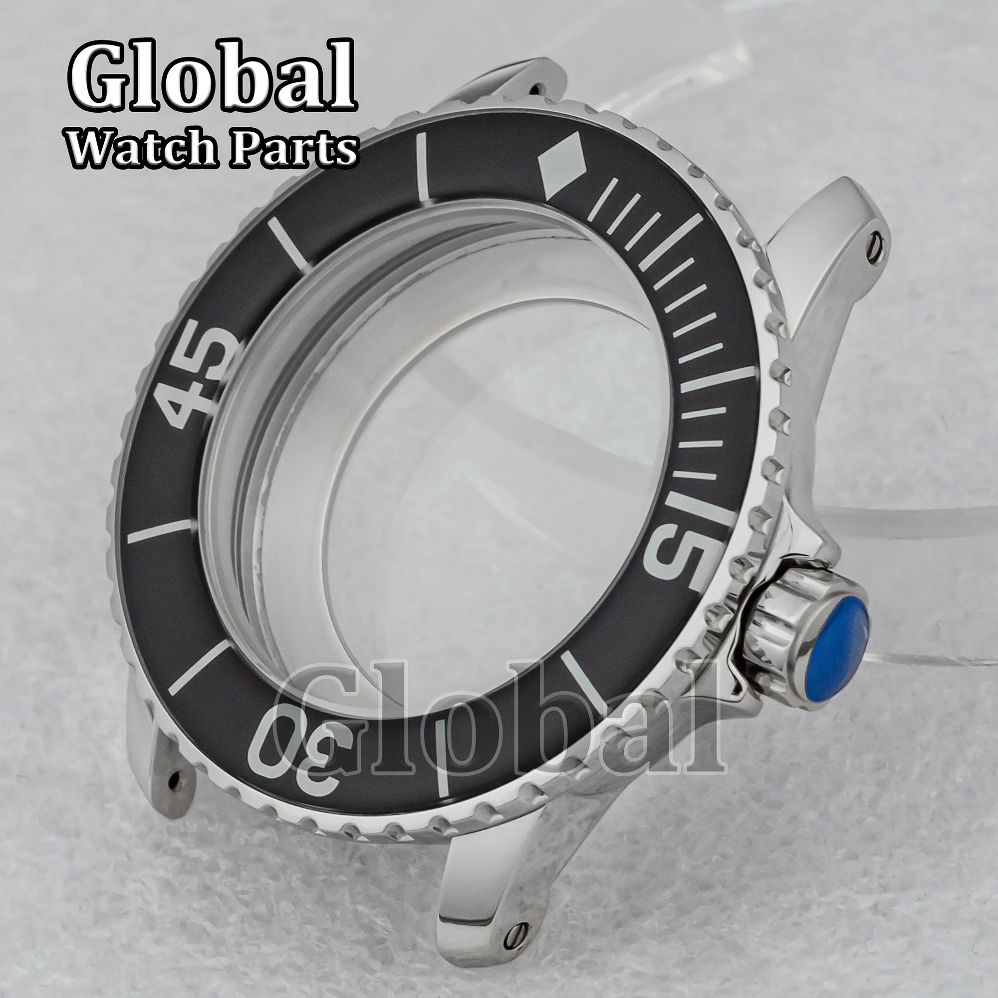 ステンレス鋼ケースフィフティファゾムズ 5ATM 防水セラミックリング時計部品フィット NH35 NH36 ムーブメント