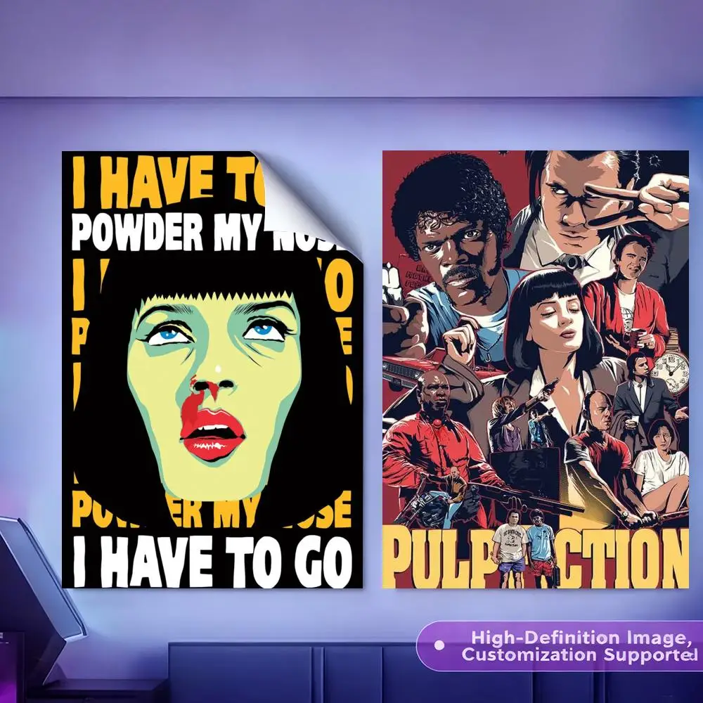 Pulp Fiction Movie Anime Painting Calligraphy HD Canvas Poster Crease Free Waterproof All Space Wall Decor