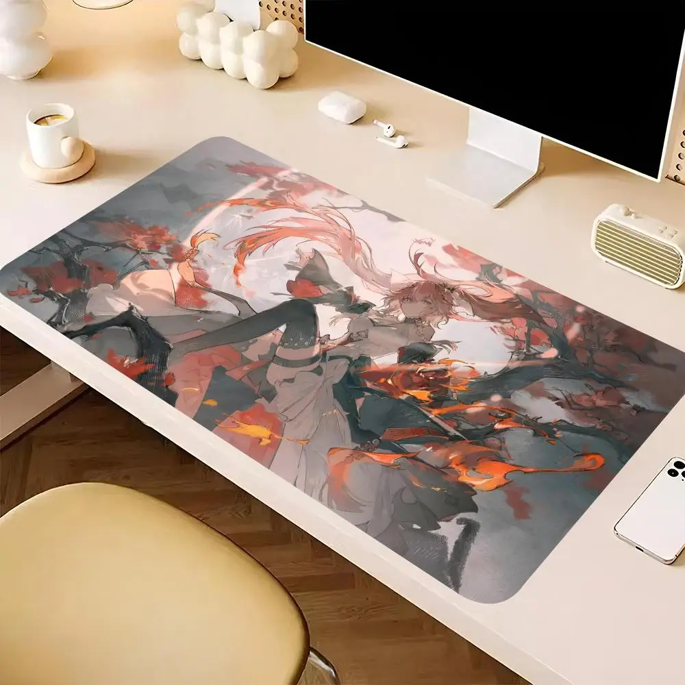 Imagem -06 - Wuthering Waves-changli Mouse Pad Grande Jogo Mousepad pc Gamer Teclado Computador