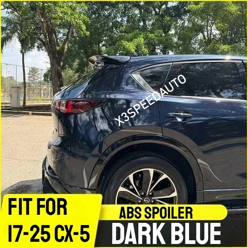 For 2017-2025 Mazda CX-5 CX5 Hatchback Rear Roof Trunk Lid Car Spoiler Wings Black Carbon Exterior  Tuning Accessories Parts