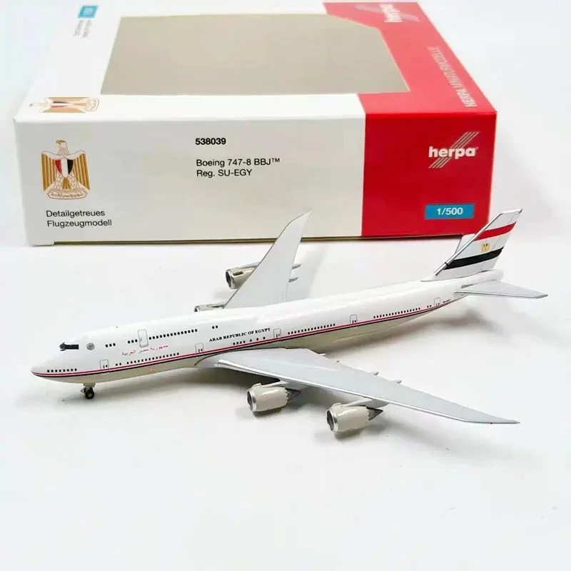 

herpa Diecast Alloy 1:500 Scale Boeing 747-8 BBJ 538039 Airplane Model For Display Collections