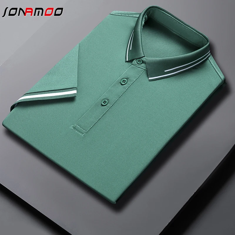 

2024 Men's New Solid Color Cotton Business and Leisure POLO Shirt Summer Fashion Short Sleeve Comfortable and Breathable Top