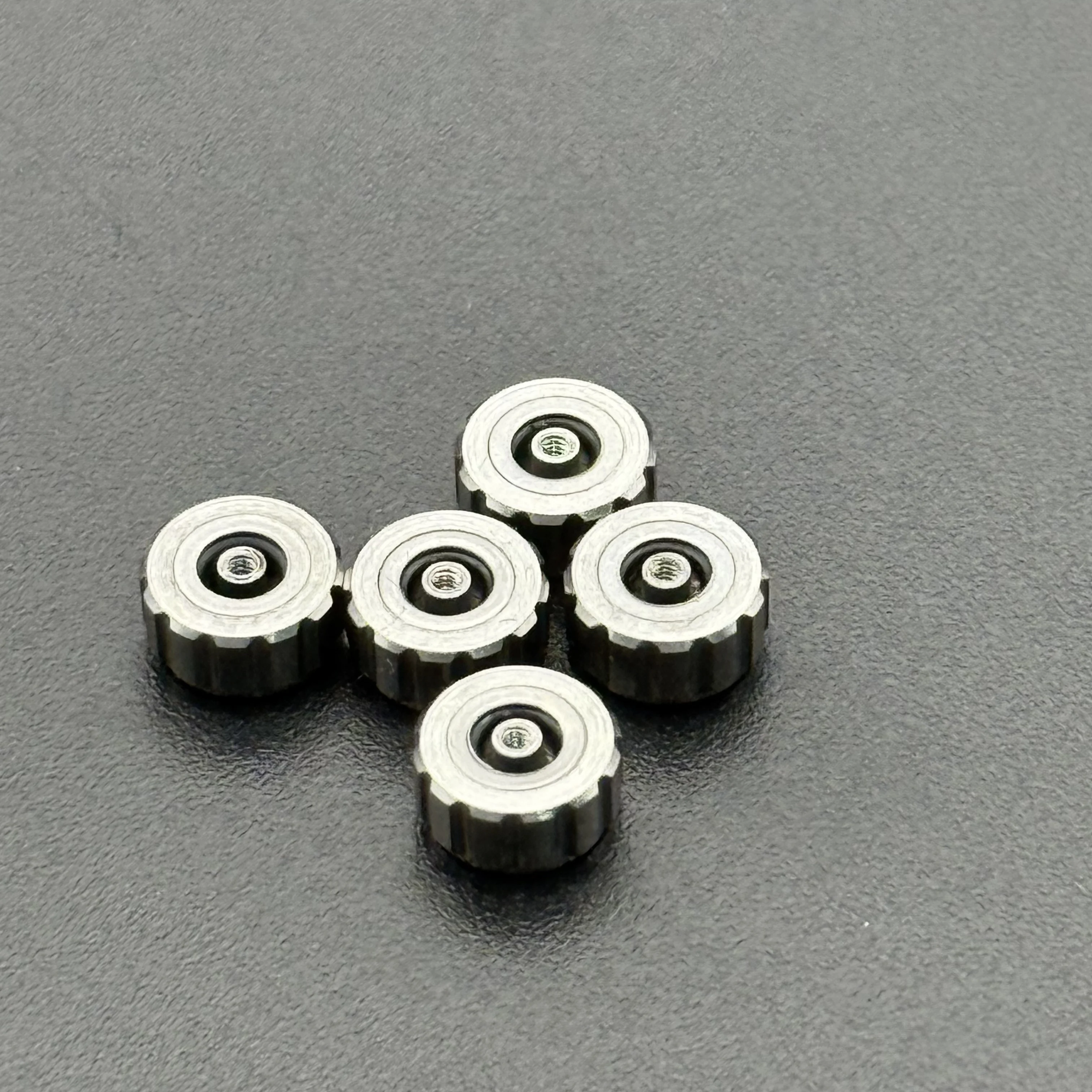 5 unids/lote tubo plano Color plata corona de reloj de acero inoxidable 3,0mm 3,5mm 4mm 4,5mm 5mm 5,5mm 6mm 6,5mm 7mm diámetro de cabeza