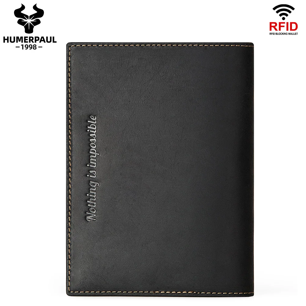 KAVIS RFID anti-theft passport wallet, multi-function ticket holder, document storage bag, anti-degaussing anti-theft brush