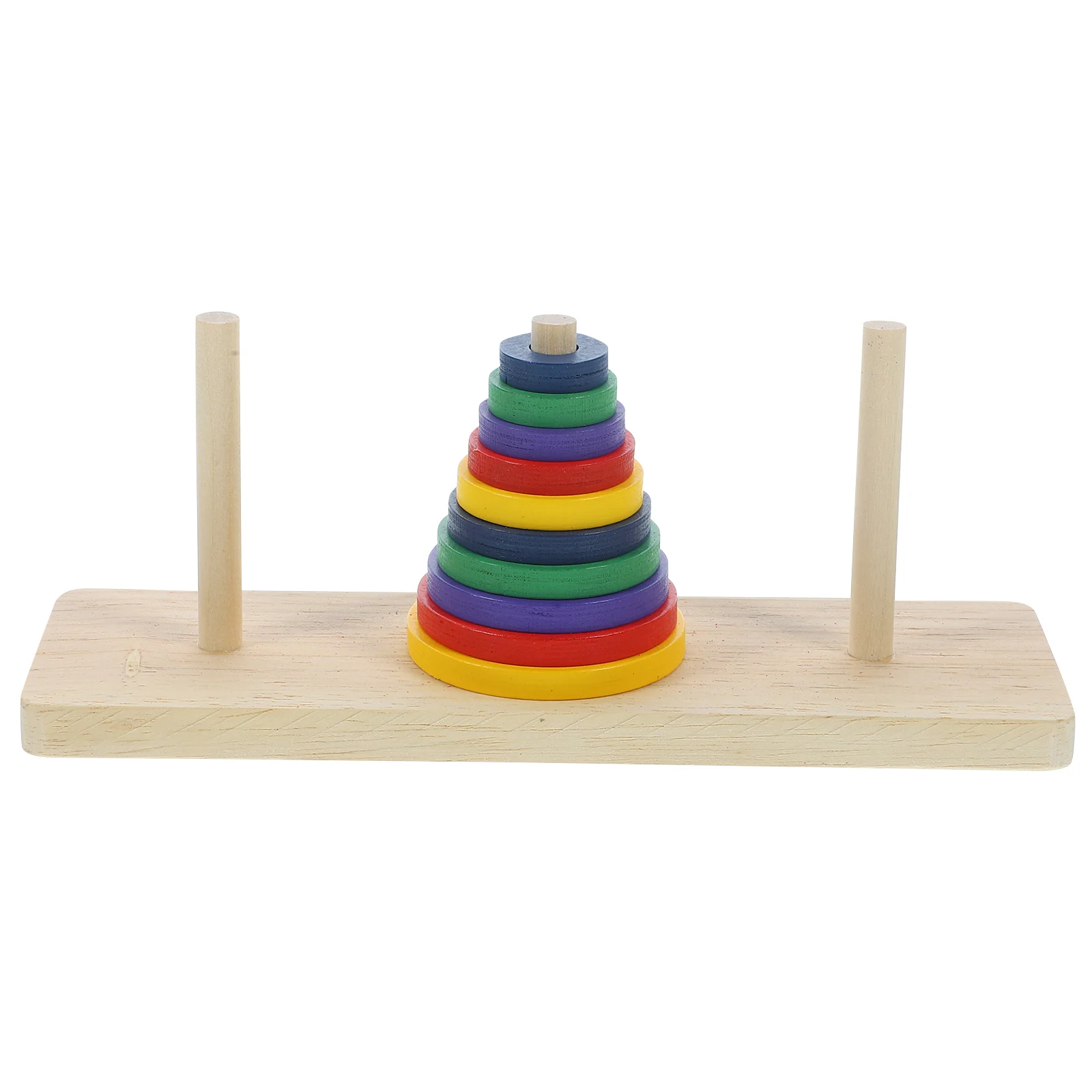 Smooth Surface Design Toy Wooden Hanoi of Tower Unlock Puzzle Small Intelligent Intellectual Bamboo Brain