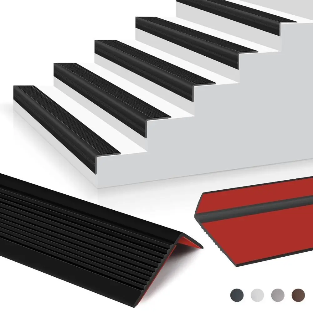 

High Quality 100cm Stair Edge Trim Self-Adhesive Non-Slip Stair Safety Strip Flexible Staircase Step Tape Indoor Outdoor