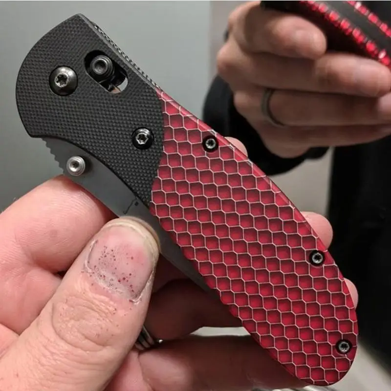 1piece 120x40x8mm C-Tek Resin Material for DIY Knife Handle Material Plate Snake Grain Honeycomb Pattern Knife Handle Patch