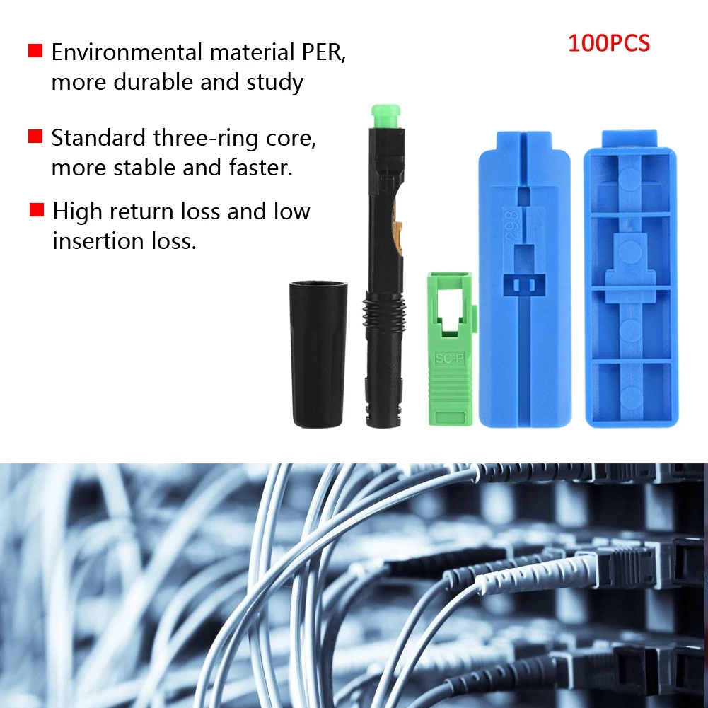 

Connector SC/ Embedded Optic Quick Fast Connector Connecting Adapter(straight plug) SC Connector