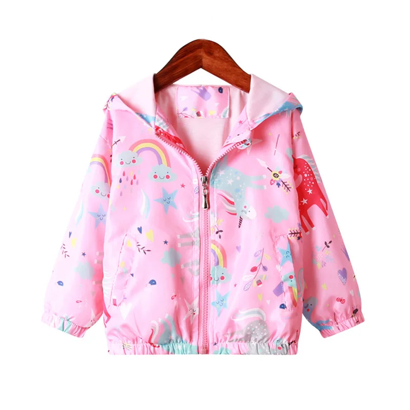 Rabbit Girls Jacket Easter Spring Fall Hooded Zipper Baby Windbreaker Coat Waterproof Children\'s Clothing 2 3 4 5 6 7 8 9 Years