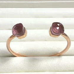 Classic Fashion Jewelry Candy Color Crystal Bangle Adjustable Open Cuff Bracelet Rose Gold Plated Mix Color Crystal Customized