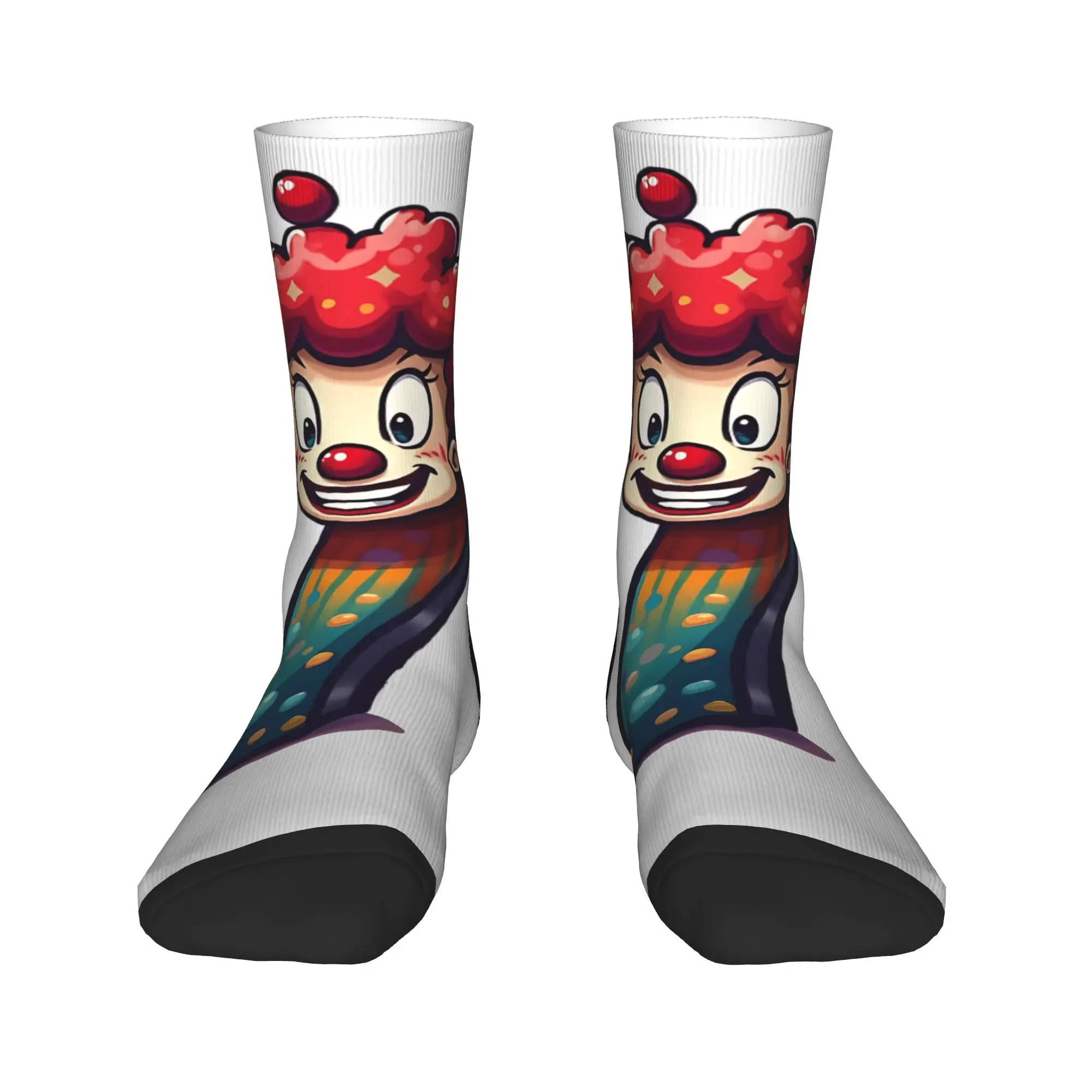 عدد 7 قميص مع مهرج ميمي 67 الجوارب المضادة للانزلاق جوارب الرجال عالية الجودة الدراجات الجوارب الربيع خمر نمط الجوارب