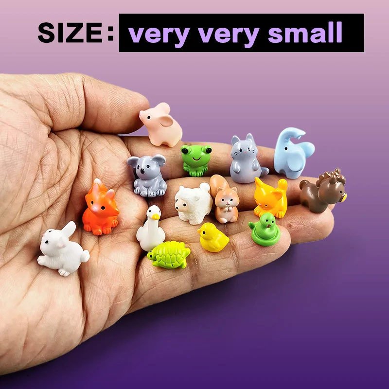 20 قطعة الهامستر الحلزون السنجاب الماوس الفيل الثعلب أرنب خنزير القط الضفدع الفئران تمثال مصغرة الجنية حديقة اكسسوارات الديكور