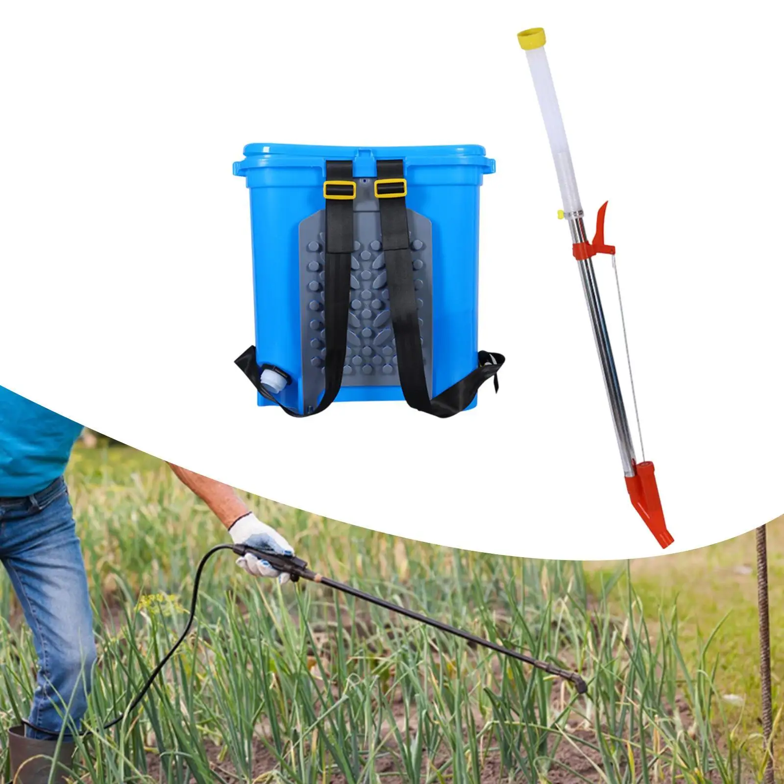 Ergonomic 25L Fertilizer Spreader Backpack Plastic Granular Applicator for Lawn and Vegetable Fertilizing Tasks
