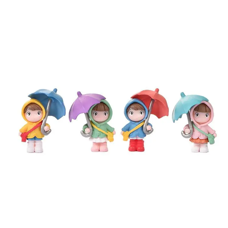 

4/6pcs/set Resin Miniature Figurine People Girls Boys Micro Landscape Carft Mini Fairy Garden Ornament Various Set Resin Decor