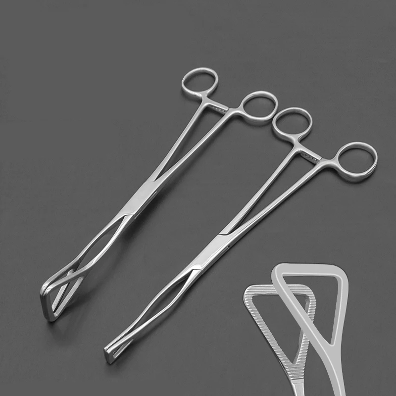 Medical Triangular Lobe Forceps Thoracoscopic Lung Tissue Forceps Holding Forceps With Teeth Abdominal Cardiothoracic Surgical I